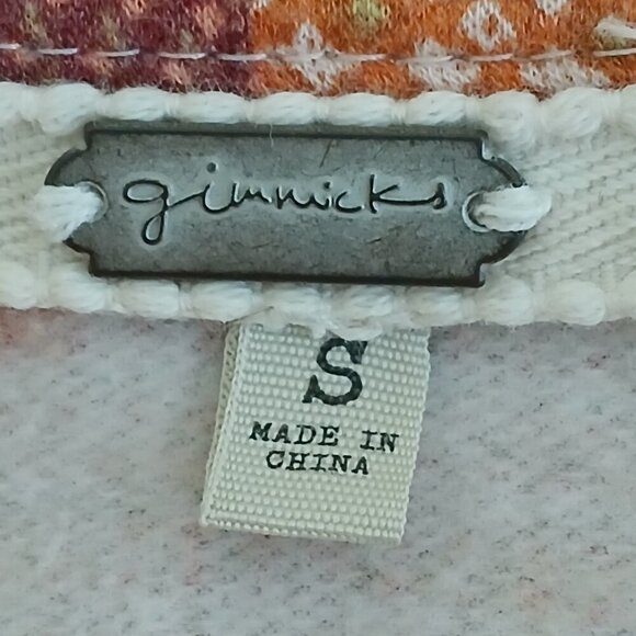 WOMENS GIMMECK BY BUCKLE BOHO TOP BALLON SLEEVES CROCHETED COLLAR SIZE SMALL - Picture 12 of 12